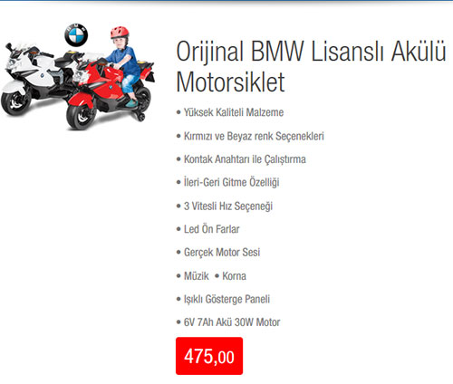 bim akülü motorsiklet