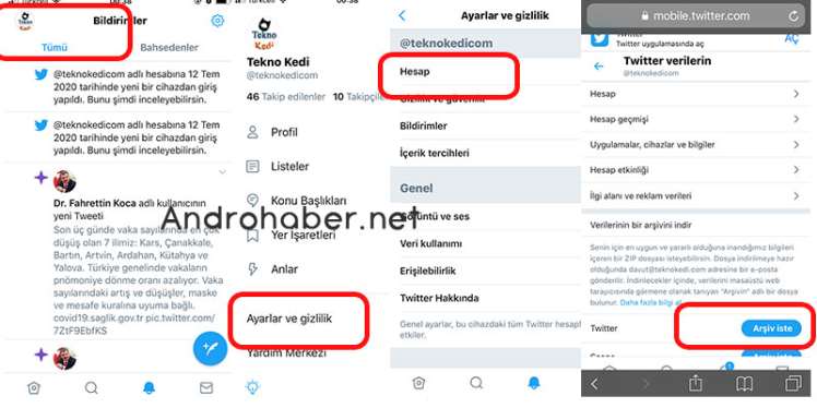 twitter hesabının yedeğini alma